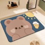 Thảm tảo cát decor nhà tắm hình gấu mặt trời XF1647.01