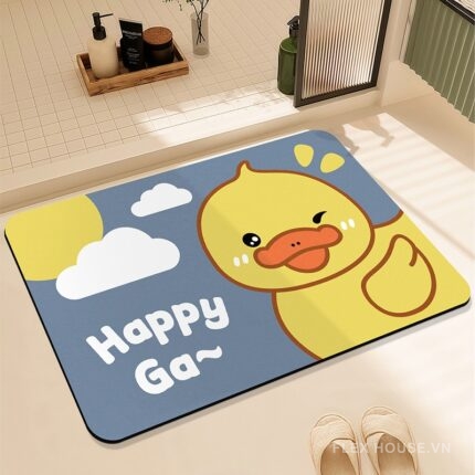 Thảm tảo cát hình vịt vàng và ếch xanh Happy XF1648