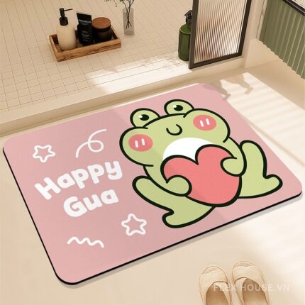 Thảm tảo cát hình vịt vàng và ếch xanh Happy XF1648