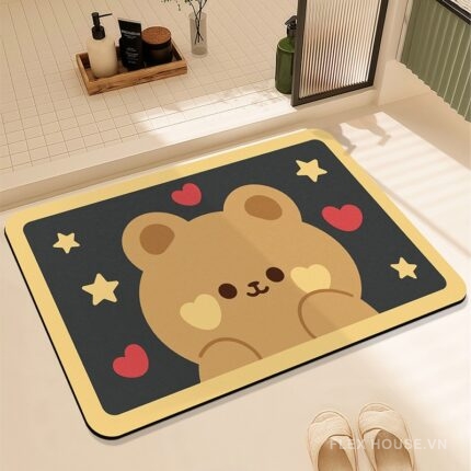 Thảm tảo cát viền khung hoạt hình cute XF1643.02