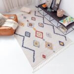 Thảm trải sàn họa tiết đường gấp và kim cương XF5387