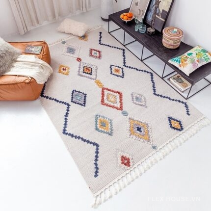 Thảm trải sàn họa tiết đường gấp và kim cương XF5387