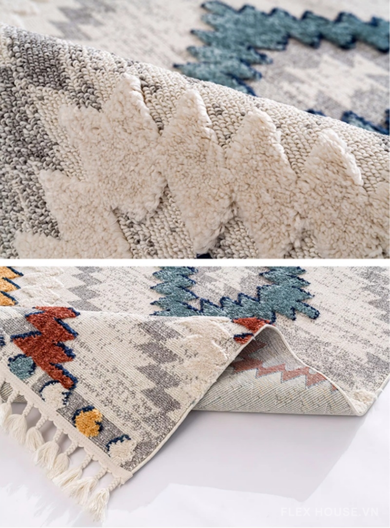 Thảm trải sofa bàn trà sắc màu Bohemian XF5388 3 Thảm trải sofa bàn trà sắc màu Bohemian XF5388