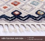 Thảm trang trí họa tiết kim cương đa sắc XF5384