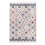 Thảm trang trí họa tiết kim cương đa sắc XF5384