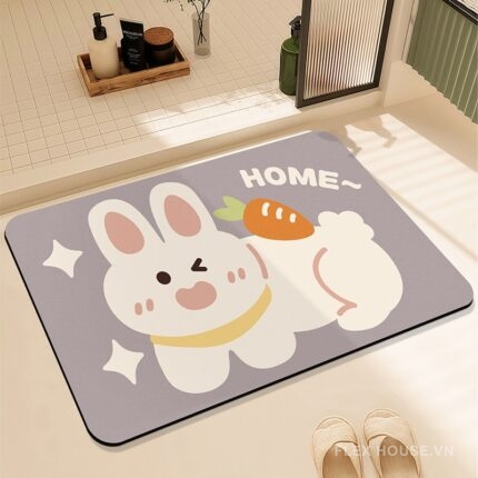 Thảm trang trí nhà tắm ban công hình thỏ Home XF1646.01