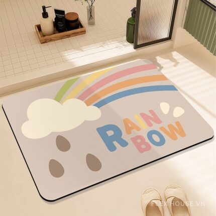 Thảm trang trí nhà tắm chống trượt Rainbow XF1644
