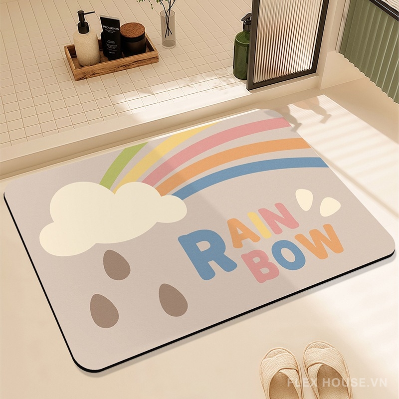 Thảm trang trí nhà tắm chống trượt Rainbow XF1644 6 Thảm trang trí nhà tắm chống trượt Rainbow XF1644