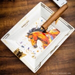 Gạt tàn cigar họa tiết ngựa nghệ thuật LBS9917