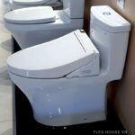 Bồn cầu 1 khối men sứ nắp rửa điện tử TOTO MS889DRW14