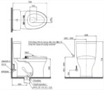 Bồn cầu 2 khối nắp rửa điện tử WASHLET TOTO CS735DW14