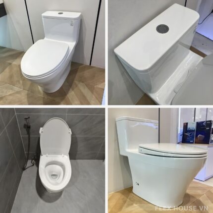 Bồn cầu men sứ 1 khối nắp đóng êm TOTO MS857DT10