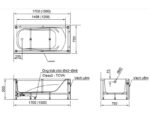 Bồn tắm đặt sàn chân yến Inax FBV-1502SL