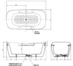 Bồn tắm galalato đặt sàn cao cấp TOTO PJY1734HPWEN