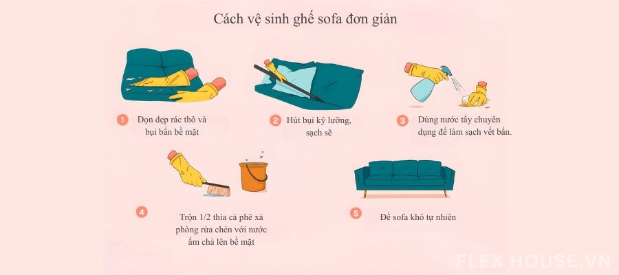 Cách vệ sinh sofa vải tại nhà đúng cách – Sạch sâu, khử mùi hiệu quả 12 Cách vệ sinh sofa vải tại nhà đúng cách – Sạch sâu, khử mùi hiệu quả 8