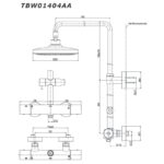 Cây sen tắm nhiệt độ nóng lạnh TOTO TBW01404AA