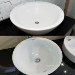 Chậu lavabo rửa mặt dáng tròn Inax L-445V