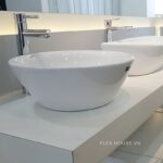 Chậu lavabo rửa mặt dáng tròn Inax L-445V