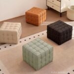 Ghế đôn da lập phương phong cách Bắc Âu YC2138