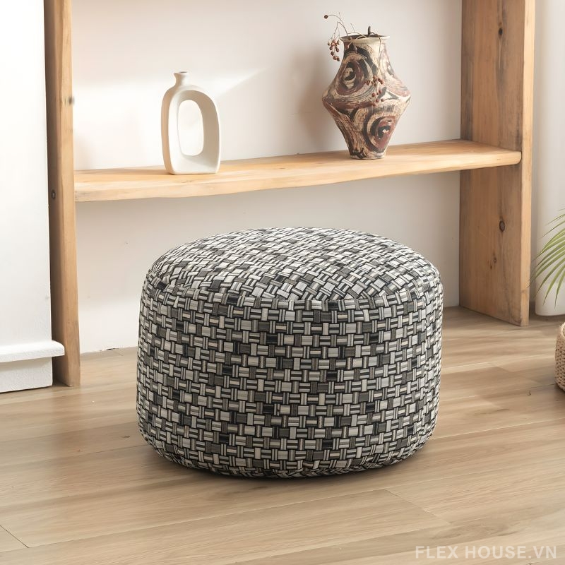 Ghế đôn họa tiết thổ cẩm Mosaic DF9729 1 Ghế đôn họa tiết thổ cẩm Mosaic DF9729 3