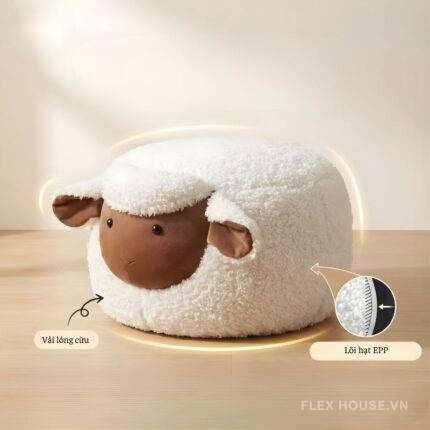 Ghế đôn mềm mại hình chú cừu dễ thương TJ1749