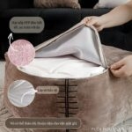 Ghế đôn phòng khách họa tiết chỉ nổi HC3182