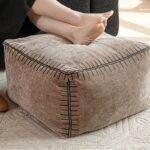 Ghế đôn phòng khách họa tiết chỉ nổi HC3182