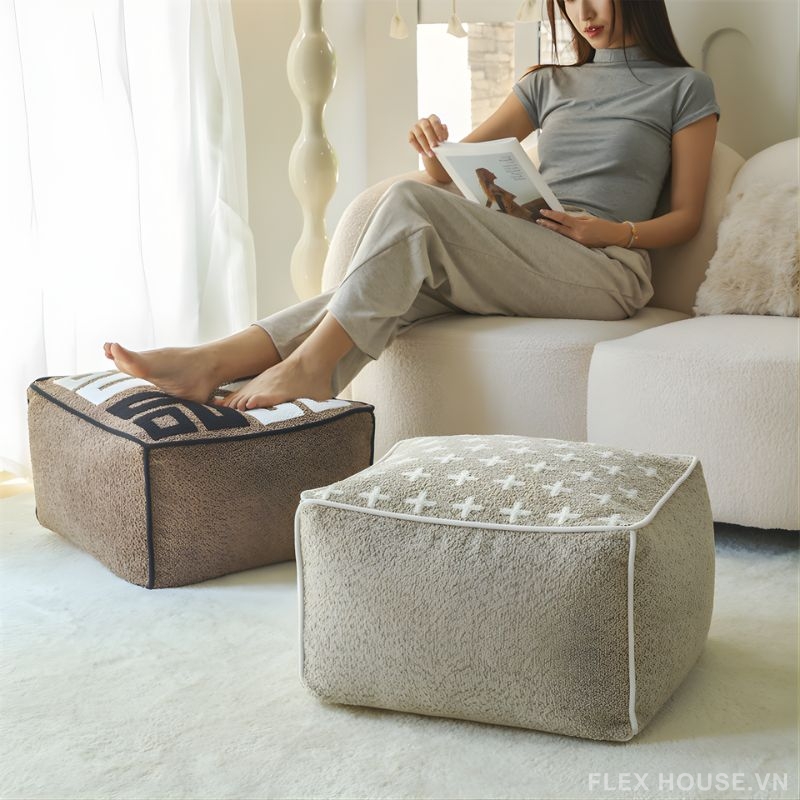 Ghế đôn sofa họa tiết mê cung mới lạ HD3653 7 Ghế đôn sofa họa tiết mê cung mới lạ HD3653 10