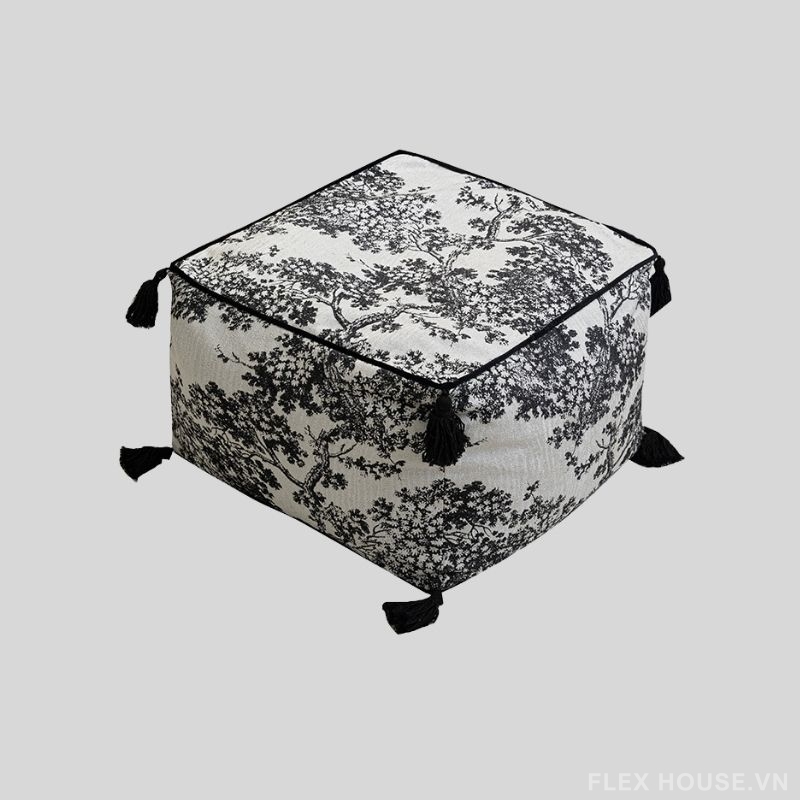 Ghế đôn trang trí dệt jacquard vintage HC7731 8 Ghế đôn trang trí dệt jacquard vintage HC7731 10