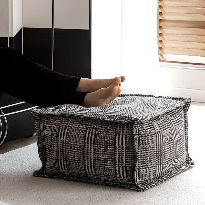 Ghế đôn trang trí họa tiết caro retro HC4999 5 Ghế đôn trang trí họa tiết caro retro HC4999