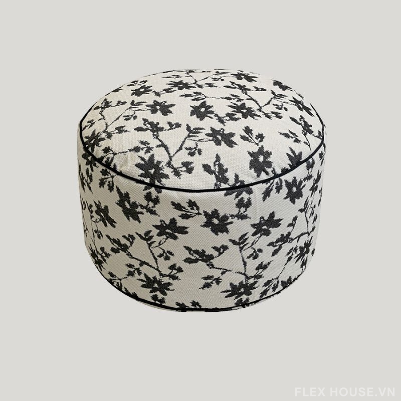 Ghế đôn trang trí họa tiết hoa trà nhiều màu HC1683 6 Ghế đôn trang trí họa tiết hoa trà nhiều màu HC1683 8