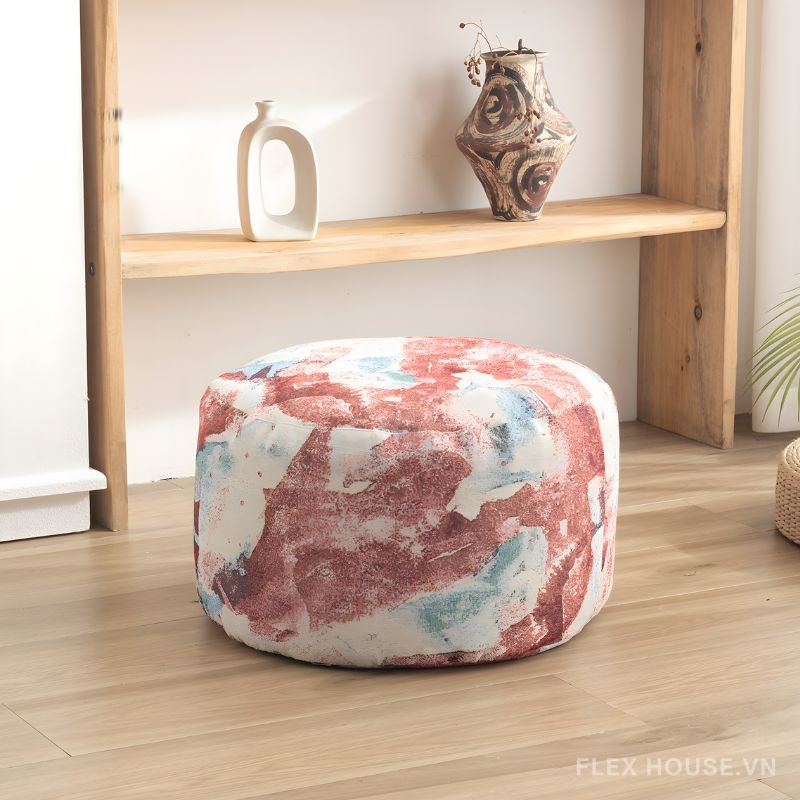 Ghế đôn trang trí họa tiết loang màu DF3749 7 Ghế đôn trang trí họa tiết loang màu DF3749