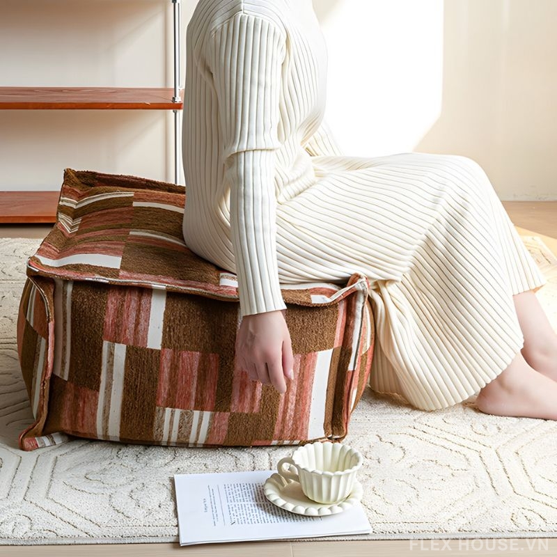 Ghế đôn trang trí họa tiết nghệ thuật Mosaic HC4898 6 Ghế đôn trang trí họa tiết nghệ thuật Mosaic HC4898