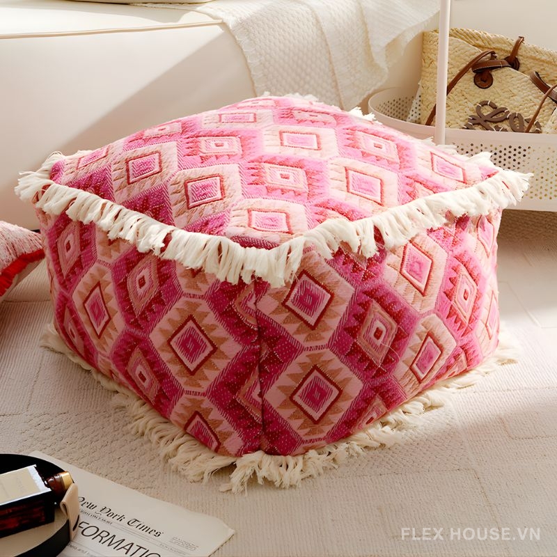 Ghế đôn trang trí phong cách Bắc Âu HJ4864 5 Ghế đôn trang trí phong cách Bắc Âu HJ4864