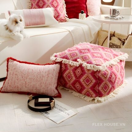 Ghế đôn trang trí phong cách Bắc Âu HJ4864