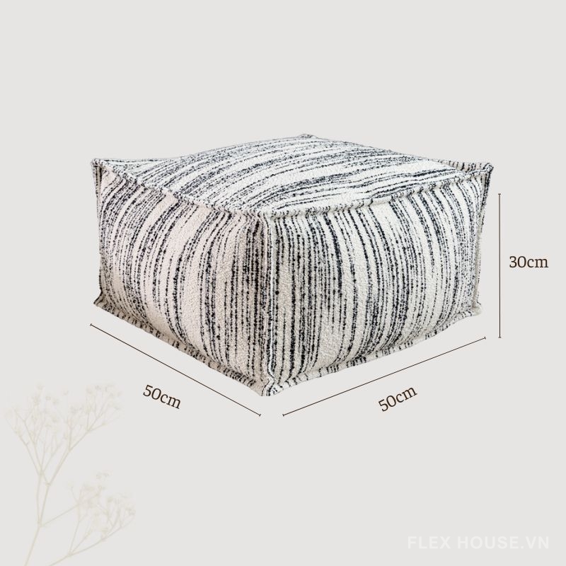 Ghế đôn trang trí vải dệt tweed mềm mại HC5267 13 Ghế đôn trang trí vải dệt tweed mềm mại HC5267