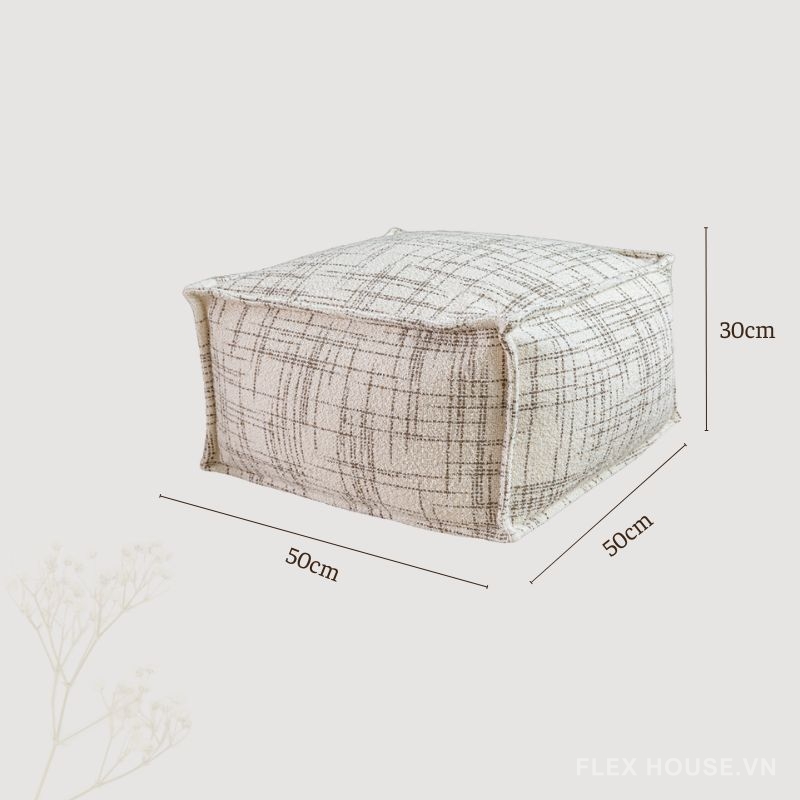 Ghế đôn trang trí vải dệt tweed mềm mại HC5267 11 Ghế đôn trang trí vải dệt tweed mềm mại HC5267