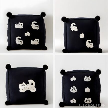 Ghế đôn trang trí xúc xắc mèo SL0982