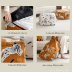 Ghế đôn vải nỉ họa tiết ngựa dễ thương HC6649