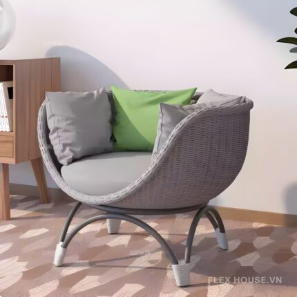 Ghế mây tre thư giãn ngoài trời năng động XF7840