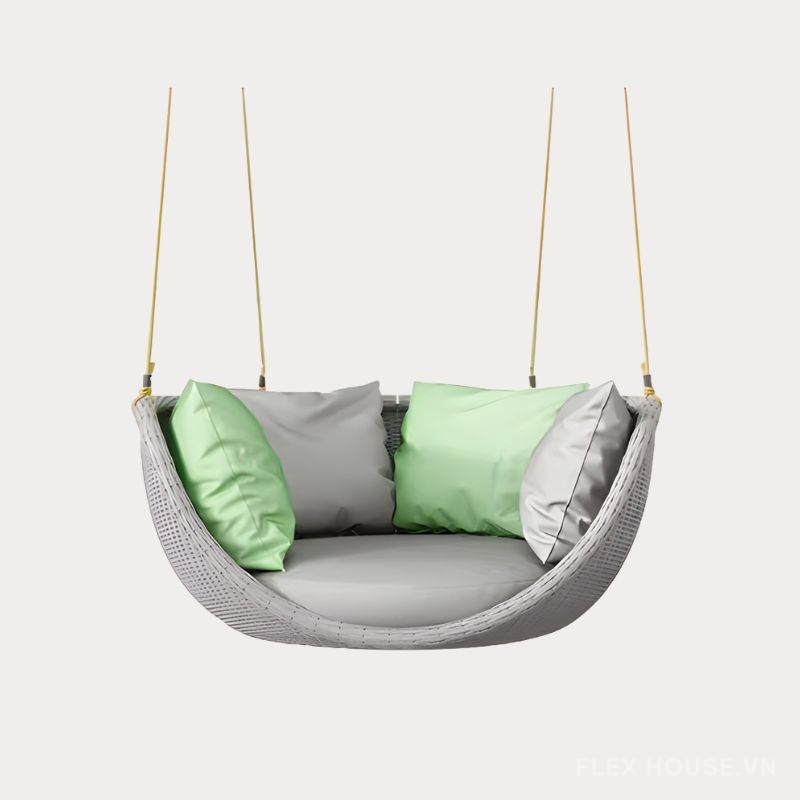 Ghế xích đu mây đan thư giãn ngoài trời XF7839 6 Ghế xích đu mây đan thư giãn ngoài trời XF7839