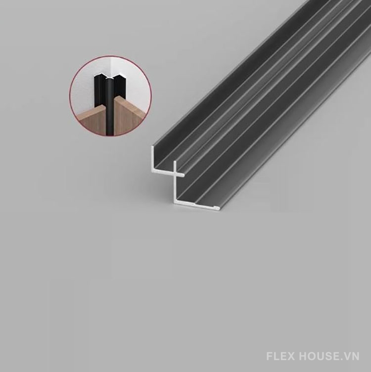 Nẹp góc tường bằng hợp kim nhôm 7.5mm HB-YJ-075 (12) Nẹp nhôm góc tường nhiều màu 8.5mm HB-YJ-085 1