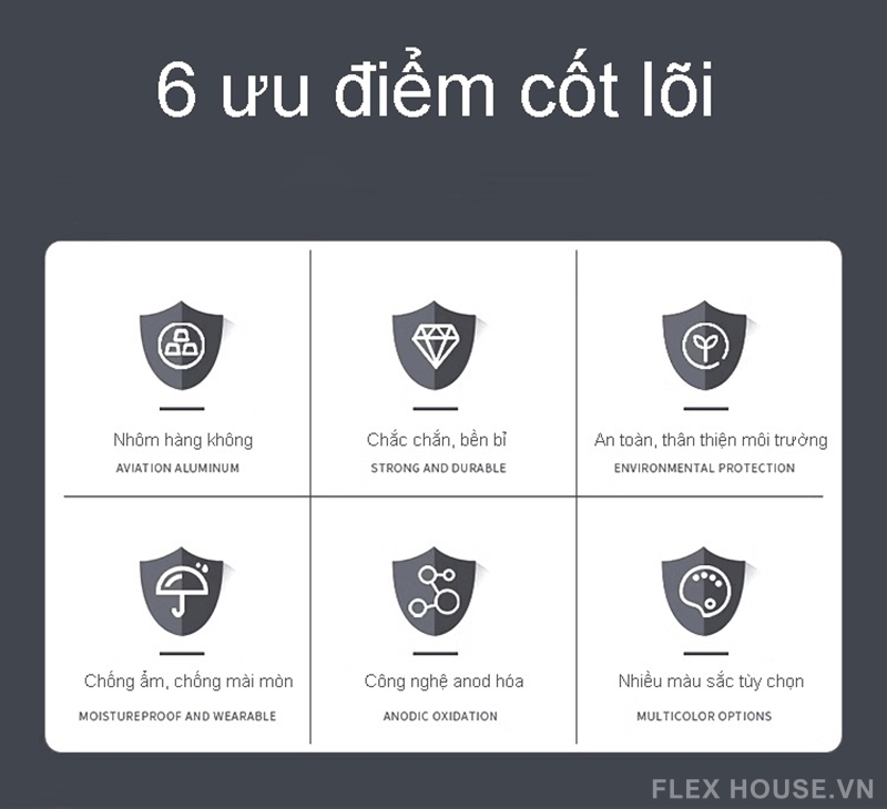 Nẹp tường bằng nhôm nhiều màu 12.5mm HB-YX-125 8 Nẹp tường bằng nhôm nhiều màu 12.5mm HB-YX-125 12