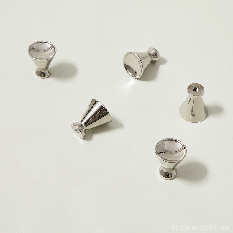 Núm tay nắm cánh tủ đồng tối giản màu bạc PALO755 2 Núm tay nắm cánh tủ đồng tối giản màu bạc PALO755 6