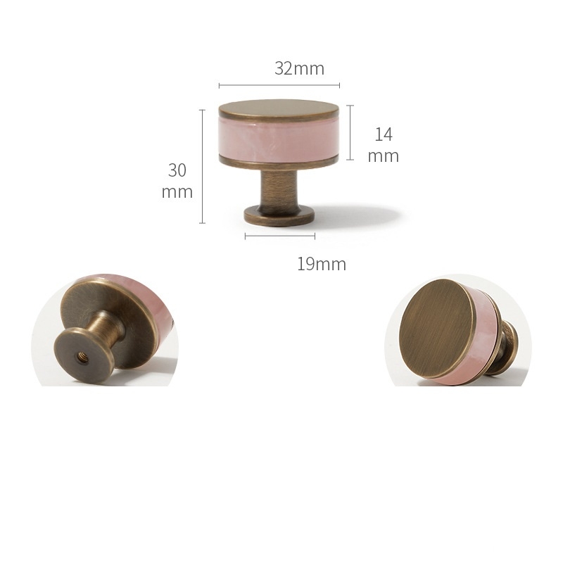 Núm tay nắm tủ đồng decor phối đá kiểu Pháp PALO370 12 Núm tay nắm tủ đồng decor phối đá kiểu Pháp PALO370 18