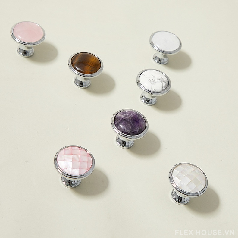 Núm tay nắm tủ decor phối đá thạch anh PALO674 5 Núm tay nắm tủ decor phối đá thạch anh PALO674 12