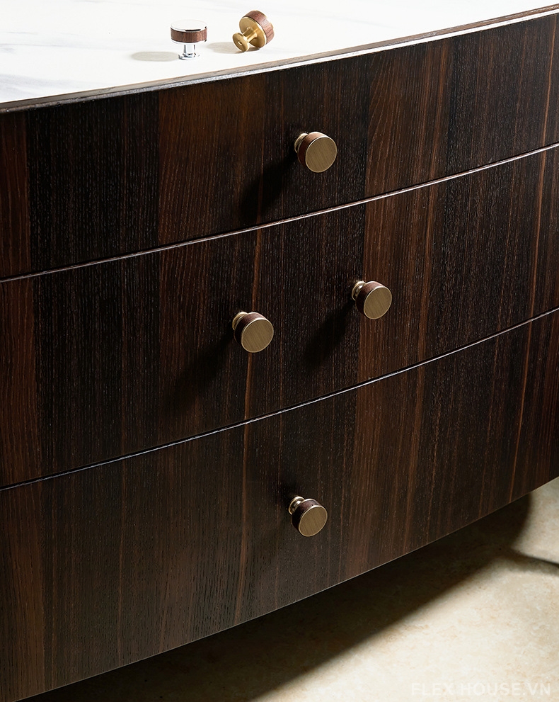 Núm tay nắm tủ đồng phối gỗ óc chó PALO6297 5 Núm tay nắm tủ đồng phối gỗ óc chó PALO6297 10