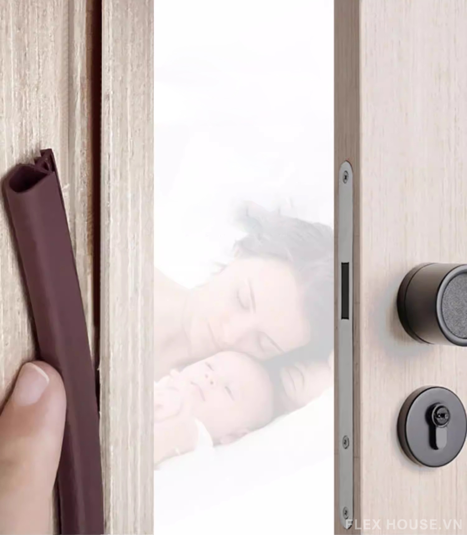 Ron cách âm chống va đập 10x5mm cho cửa gỗ RM002 1 Ron cách âm chống va đập 10x5mm cho cửa gỗ RM002 5