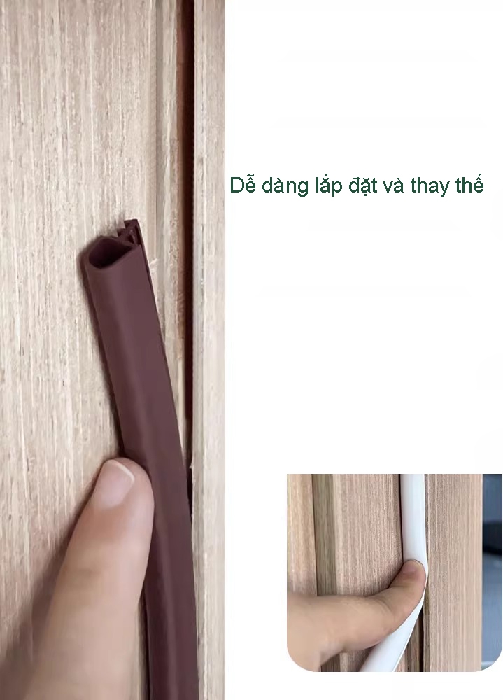 Ron cách âm chống va đập 10x5mm cho cửa gỗ RM002 3 Ron cách âm chống va đập 10x5mm cho cửa gỗ RM002 7