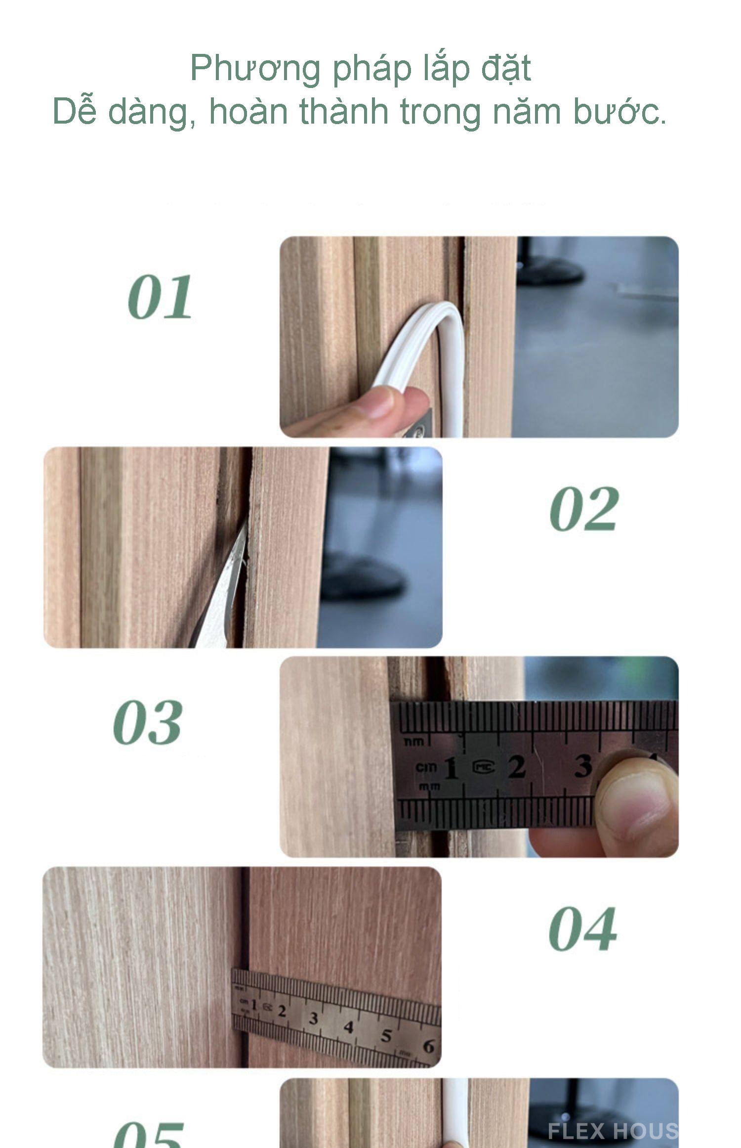 Đệm ron cách âm chống va đập 10x5mm cho cửa gỗ RM003 9 Đệm ron cách âm chống va đập 10x5mm cho cửa gỗ RM003 12